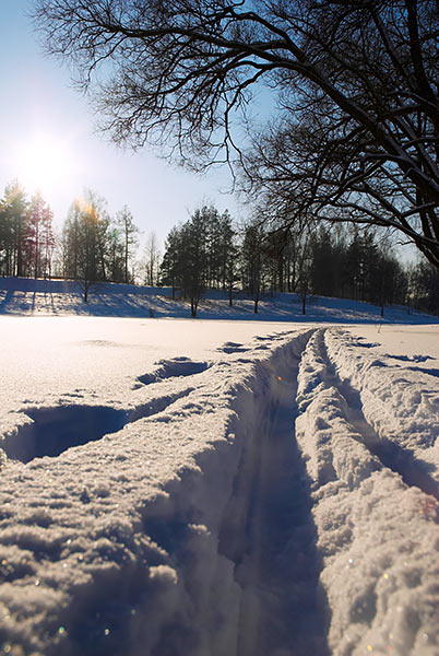 Winter sight of Slavjanka river - Bip Castle