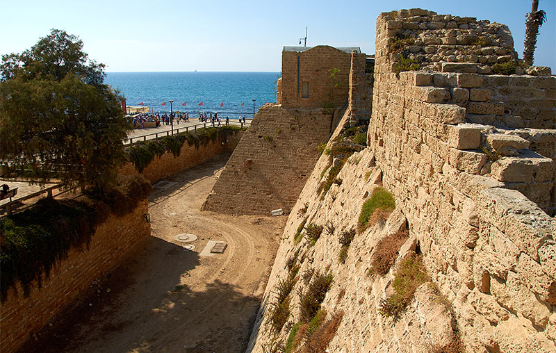 Southern wall of the Crusader fortress - Caesarea