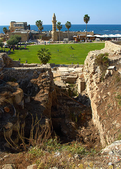 View of the sea and the former Citadel - Caesarea