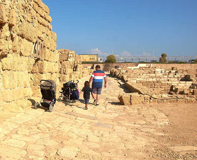 Along the ancient Roman street... - Caesarea