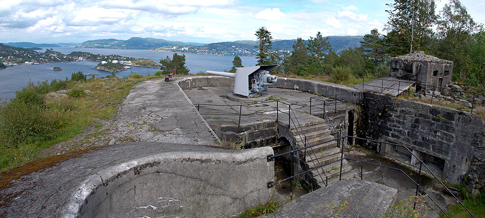 Panorama of gun emplacements - Coastal Artillery