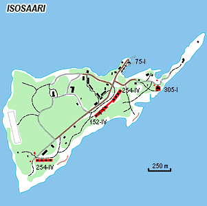 Isosaari island map