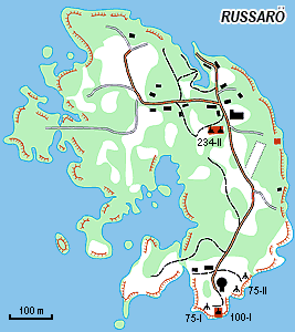 Russaro island map