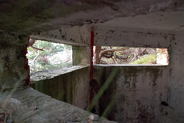 Interiors of the machine-gun bunker - Gotland fortifications