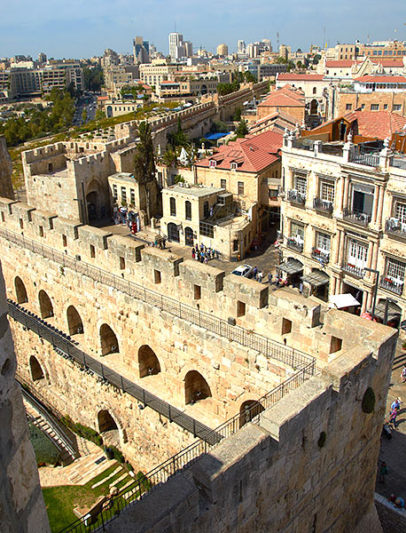 View from the observation deck of Fasail Tower - Jerusalem