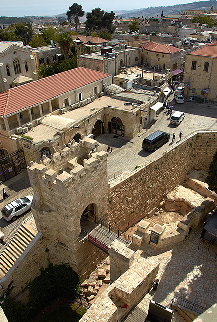 View of the Triple Gate from above - Jerusalem