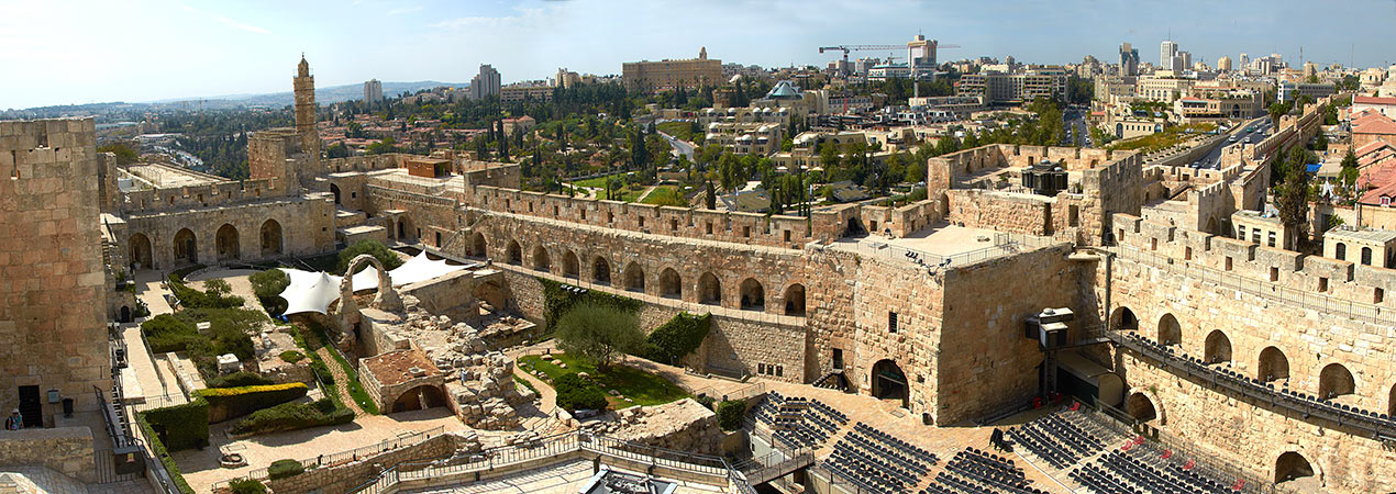 Panorama of the Citadel courtyard - Jerusalem