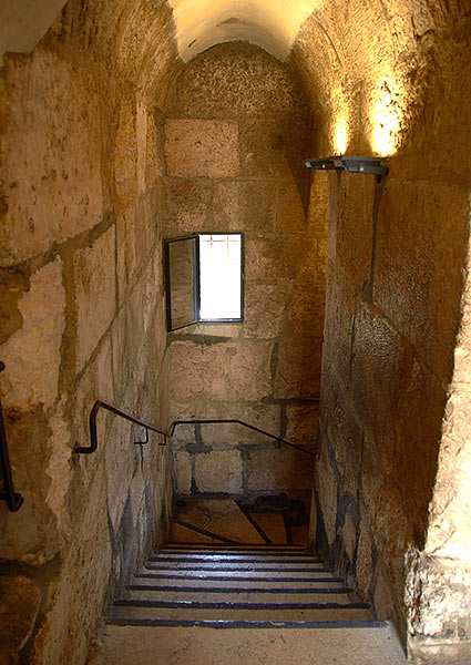 Stairs to the observation deck of the Fasail Tower - Jerusalem