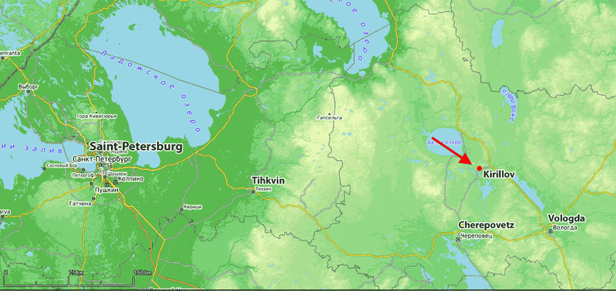 General map of North Russia