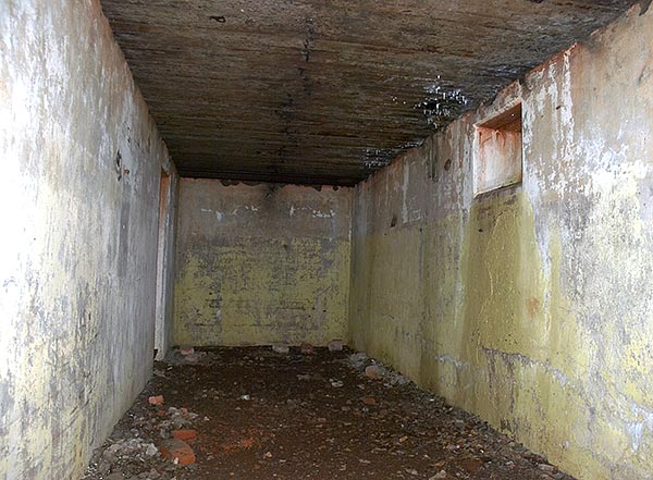 Interior of ammo warehouse - Fort Krasnaya Gorka