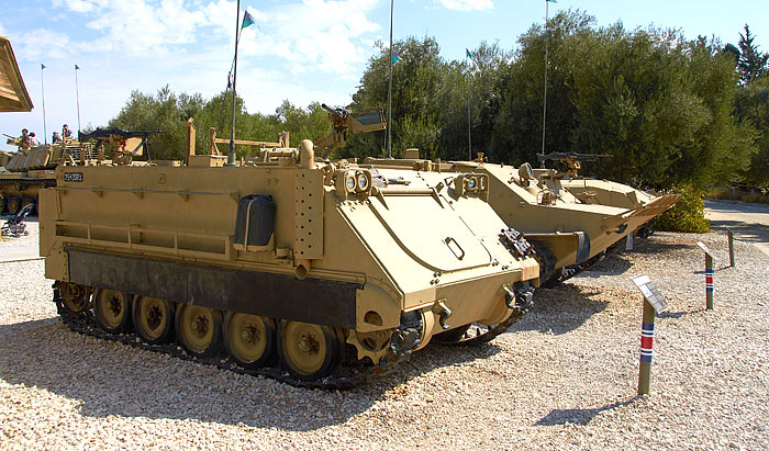 American M113 armored personnel carriers - Fort Latrun