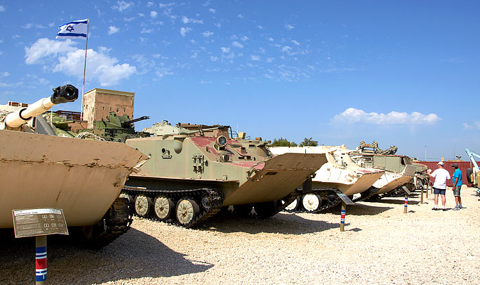 Floating armored vehicles - Fort Latrun