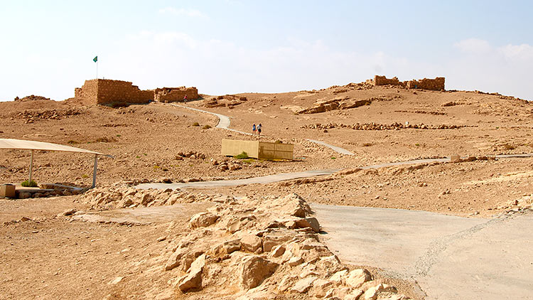 The top of the plateau of Masada - Masada