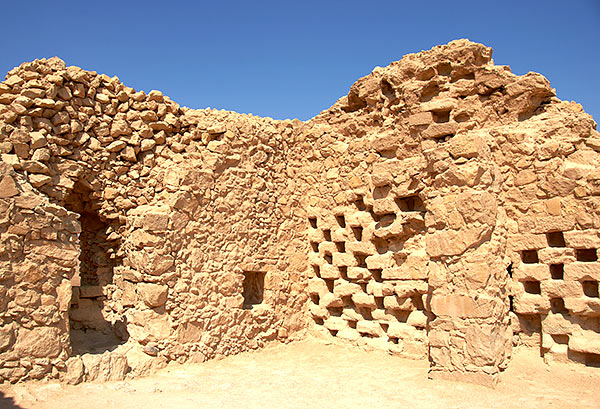 Columbarium in the tower ruins - Masada