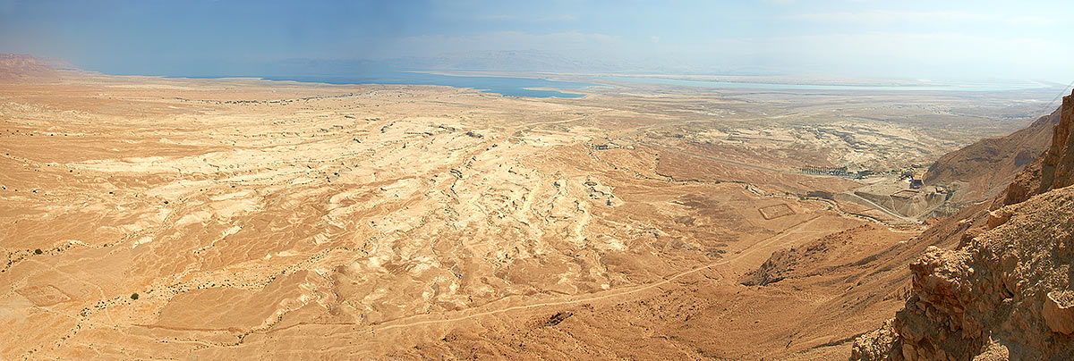 Panorama of the Judean Desert - Masada
