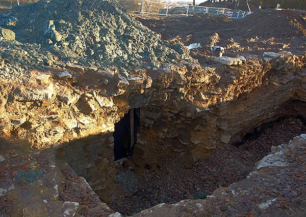 Excavated vaults of the curtain in 2015 - Narva
