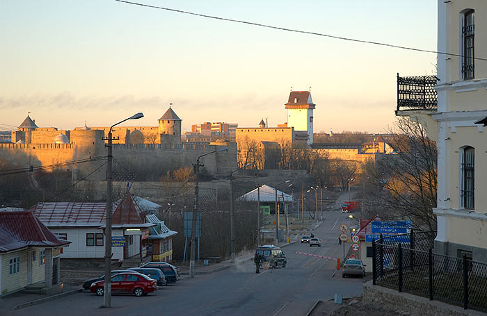 Narva castle sight from Ivangorod - Narva