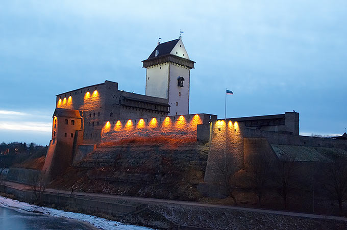 View of Narva Castle from the former 'Friendship Bridge'
