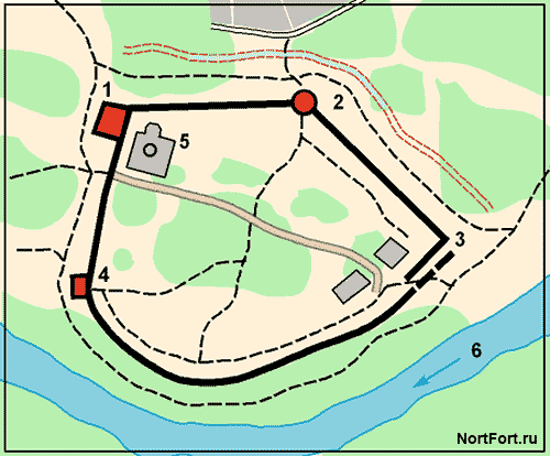 План крепости Порхов