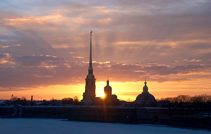 Peter and Paul Fortress in winter