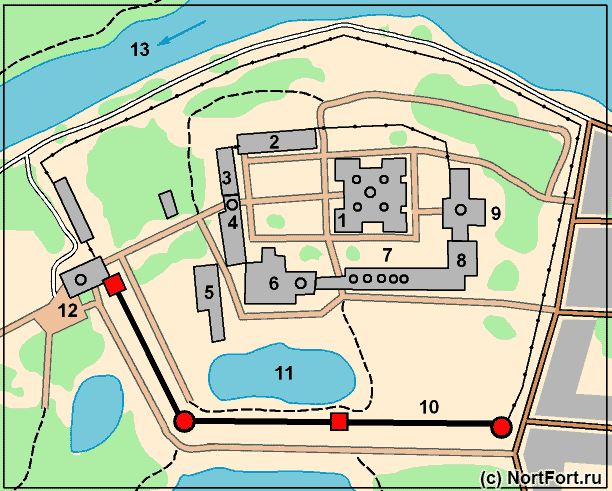 Plan of Tikhvin Monastery