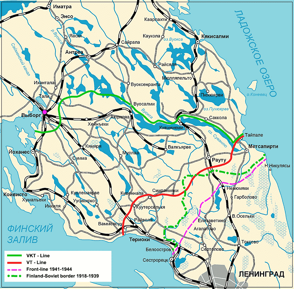 General plan of VT Line (Vammelsuu Taipale line)